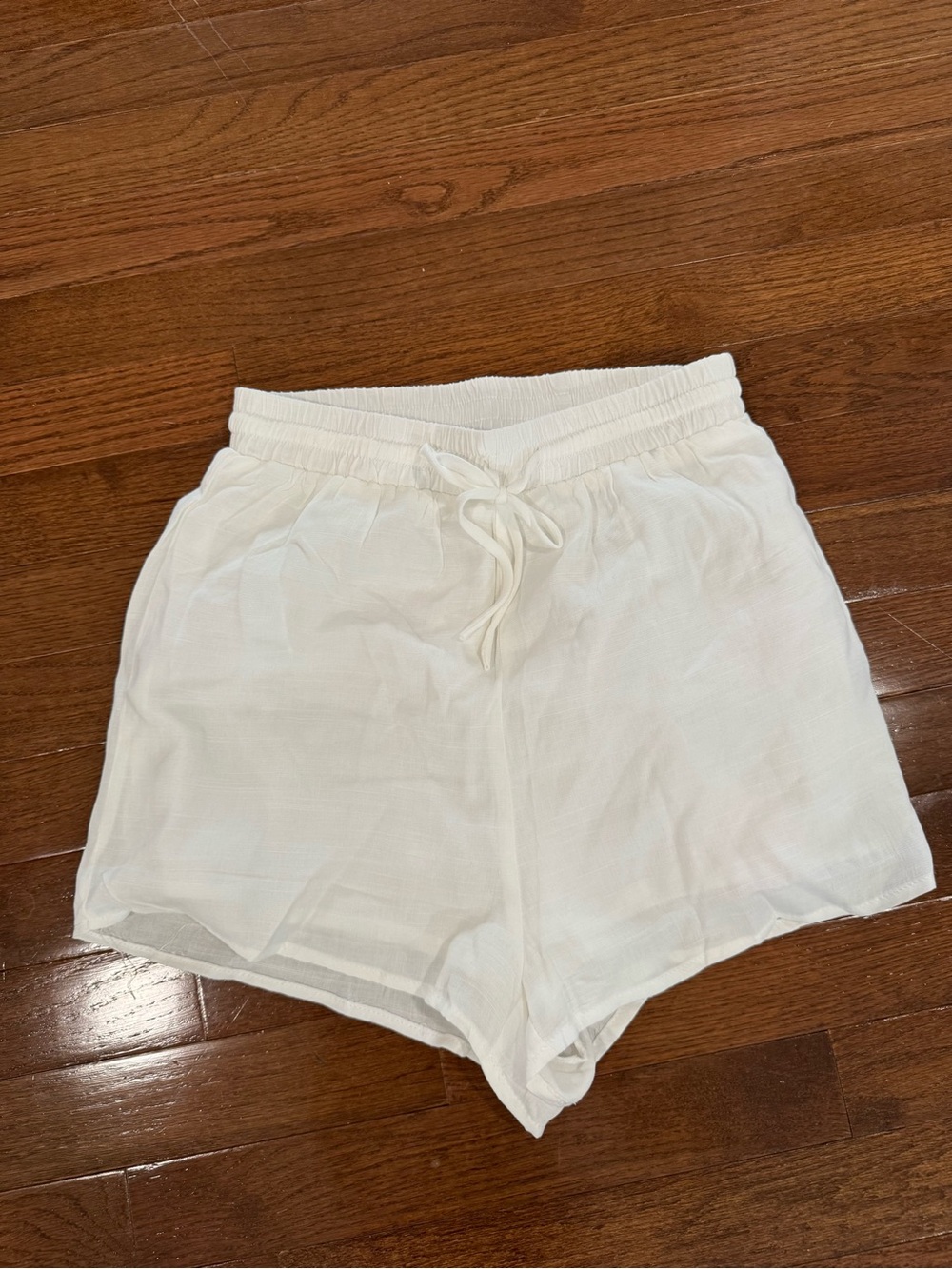 NEW Princess Polly White Drawstring Casual Shorts